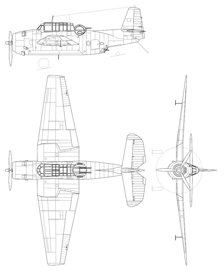 Grumman TBM Avenger Drawing