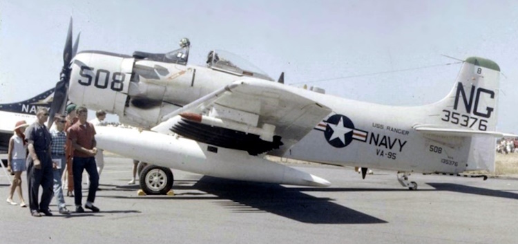 USS Ranger VA-95 Skyknight A-1 Skyraider