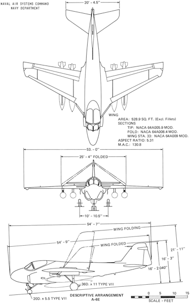 Grumman A-6 Intruder Drawing