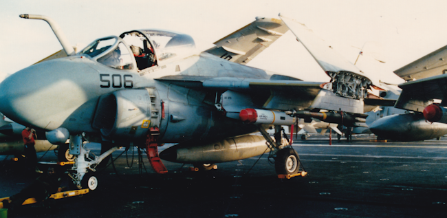 VA-95 Grumman A-6 "Lizard 506" with 500lb LGB and Harpoon missile loadout 