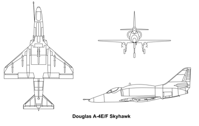 mcdonnell douglas a 4 skyhawk line drawing