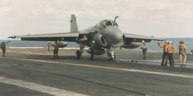 VA-95 Lizard 504 on the catapults USS Enterprise